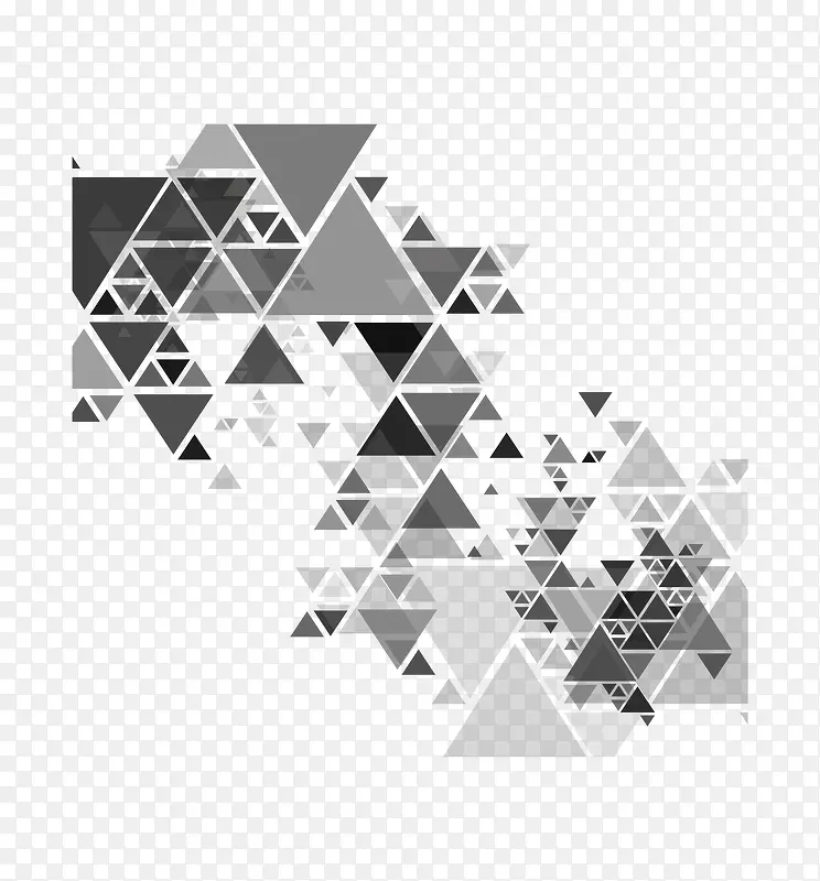 科技感灰色三角花纹