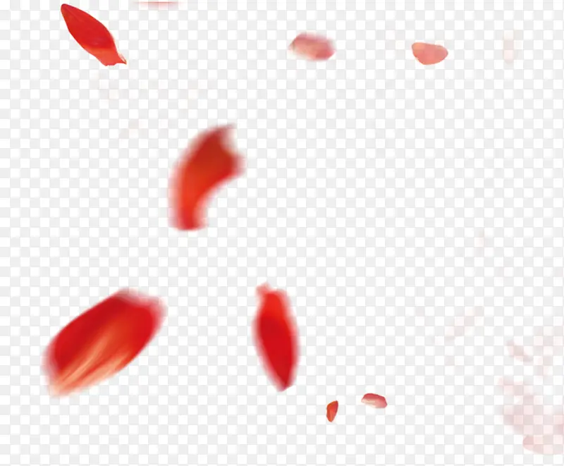 红色花瓣飞舞漂浮素材