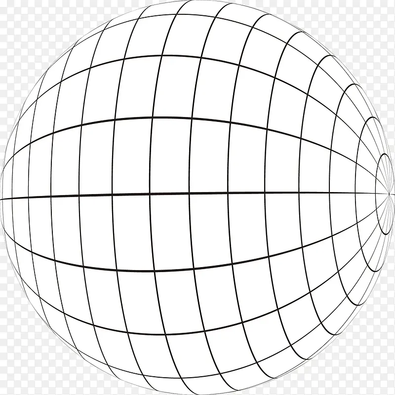 黑白线条地球素材图