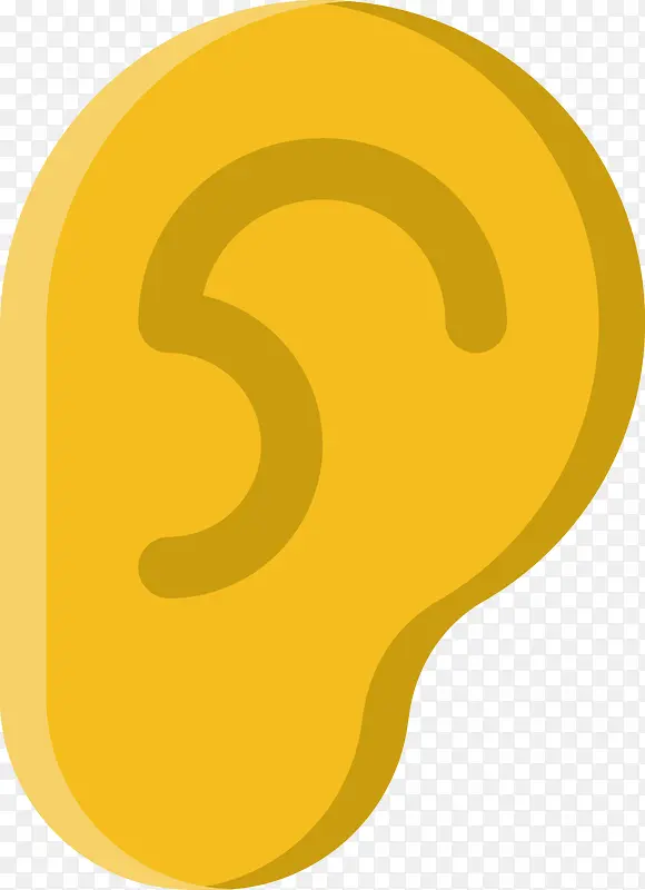 黄色的耳朵形状卡通