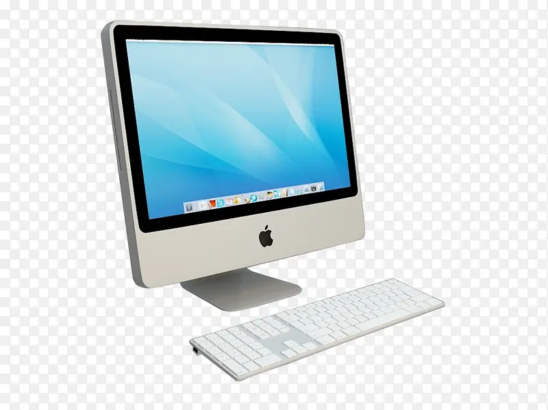 苹果台式电脑样机透明高清素材