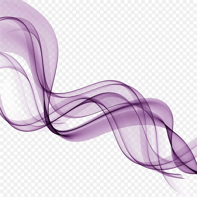 紫色线条丝带