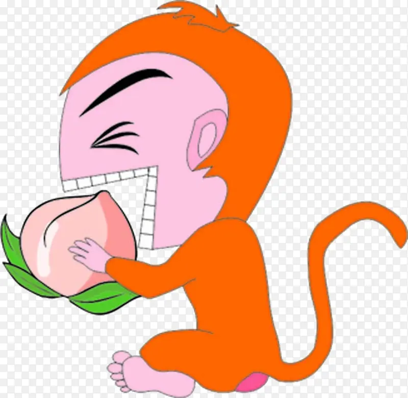 猴子吃桃子