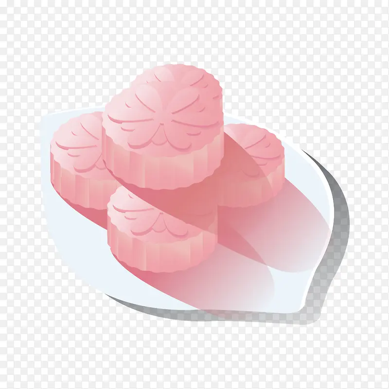 粉红色的月饼食物设计