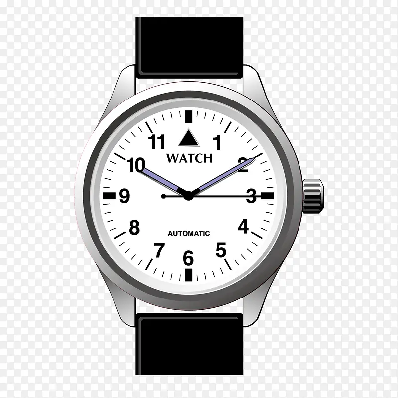 矢量黑白手表刻度表表盘