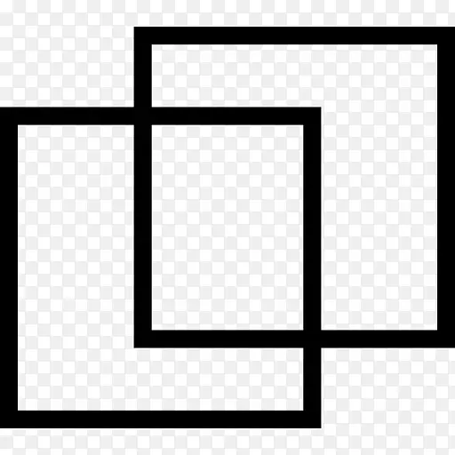 设计界面的按钮符号的两个正方形轮廓图标