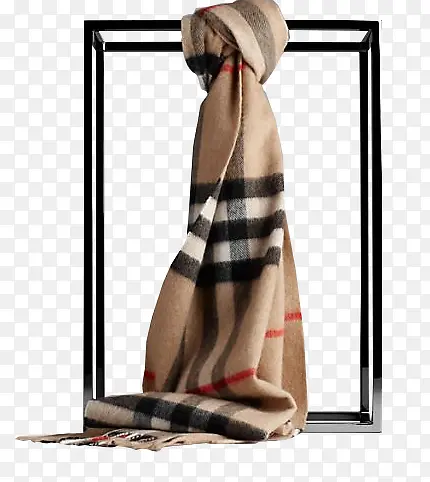 格子条纹形状围巾