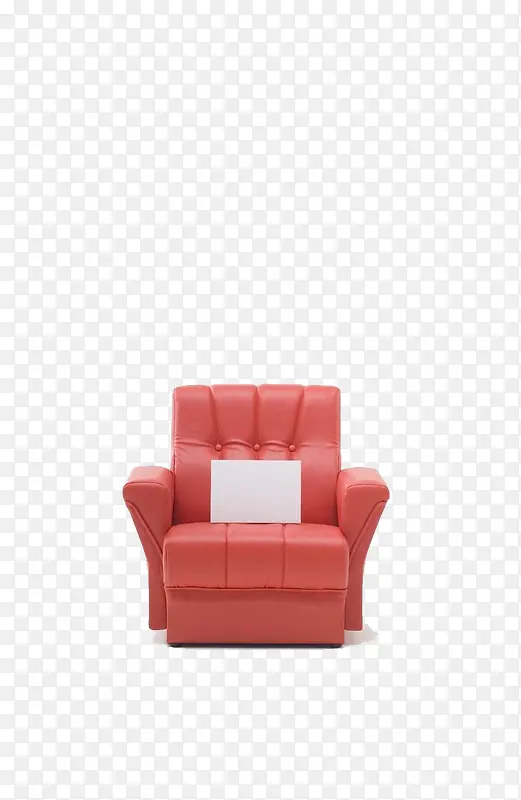 红白色的皮质单人沙发沙发
