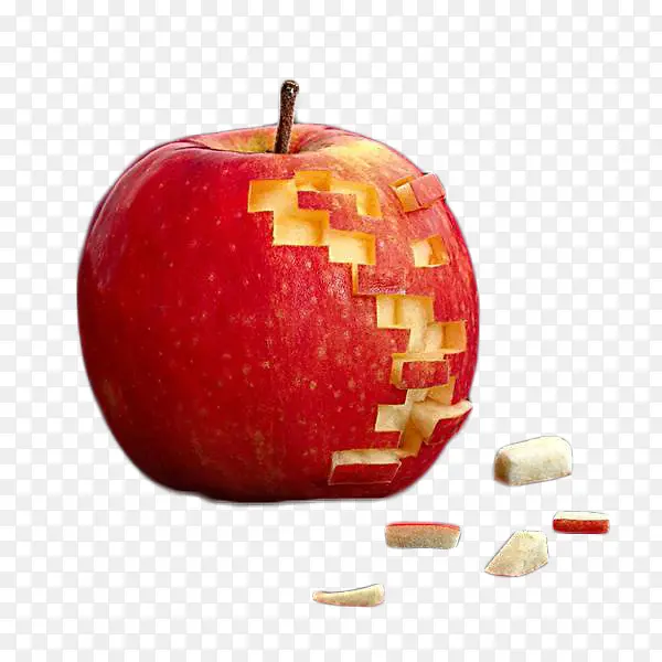 被切割的红苹果素材图片