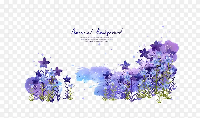 韩国风紫色淡雅清新背景素材