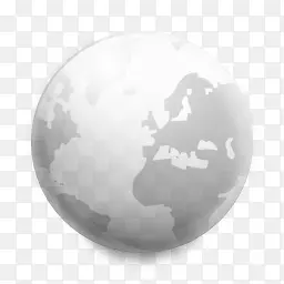 灰色的地球图标