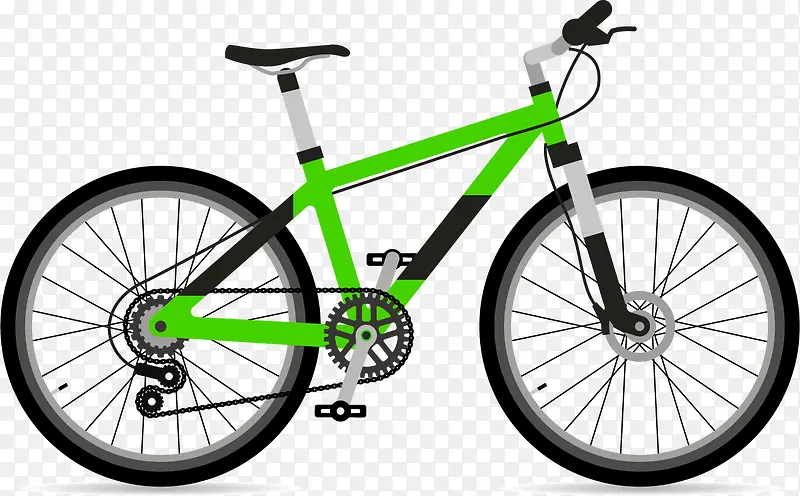 绿色运动自行车轮胎