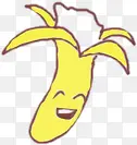 黄色卡通香蕉小人