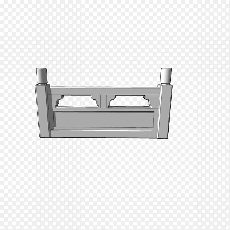 中式石栏杆模型