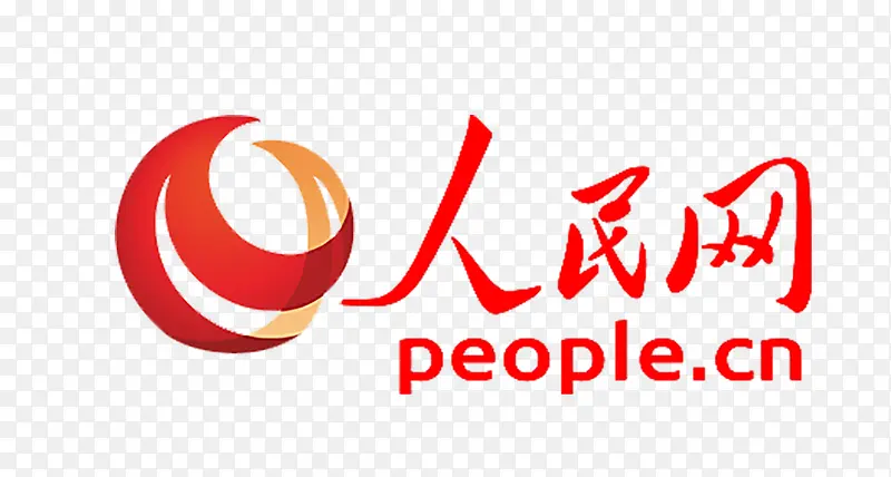 人民网红色logo