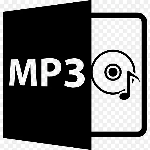 MP3符号盘和音符图标
