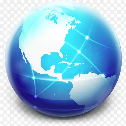 辉光球地球全球发光球图标