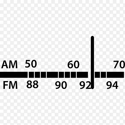 收音机AM和FM调谐器图标