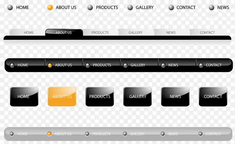 矢量网页导航条设计