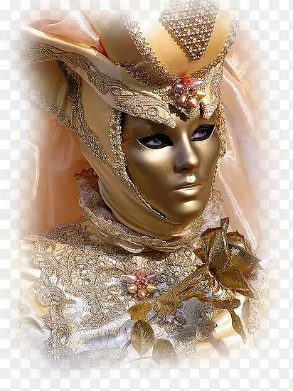 铜质欧美面具美女