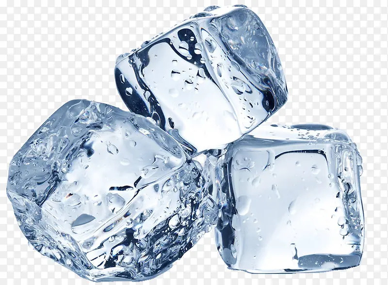 淡蓝色水晶冰块冰晶体