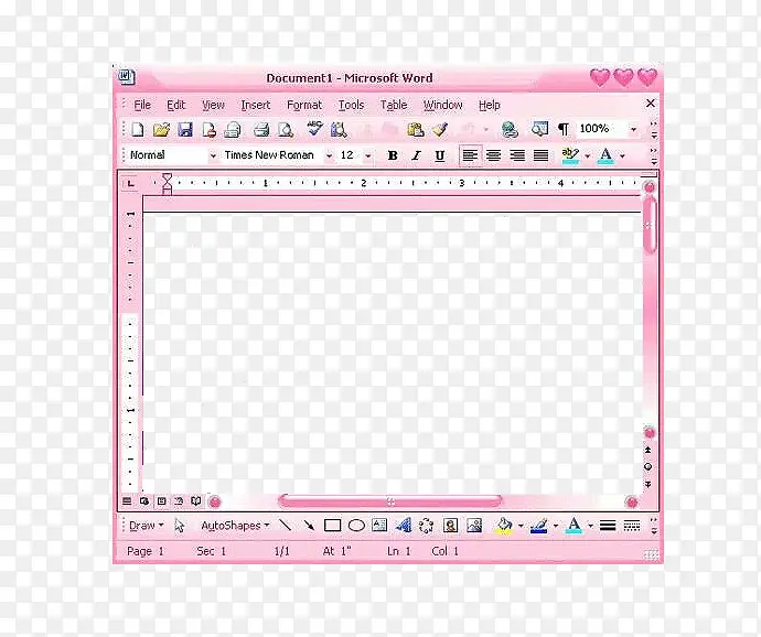 粉红色少女文档框