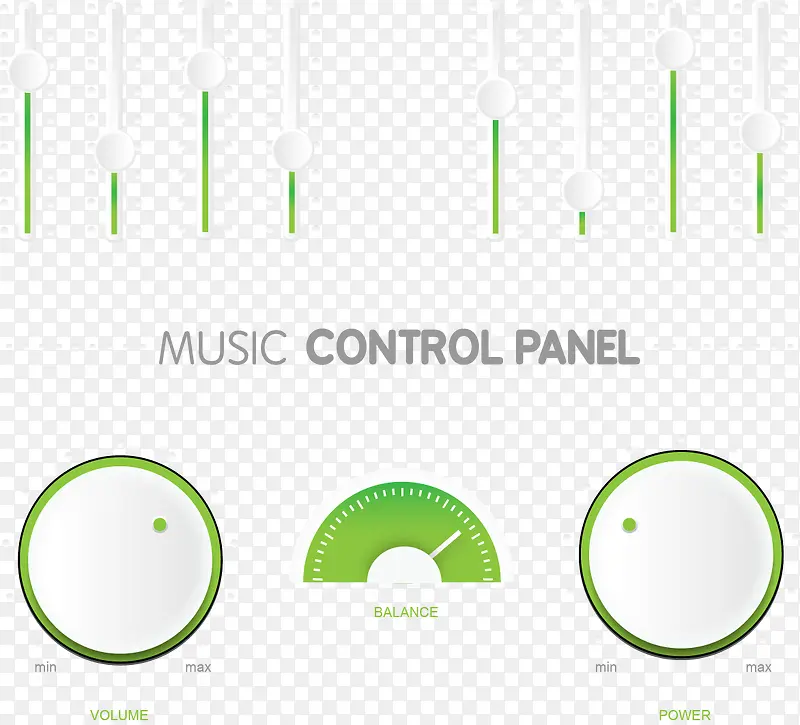 绿色音乐控制面板