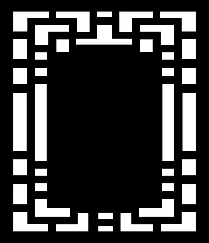 中式窗纹矢量图