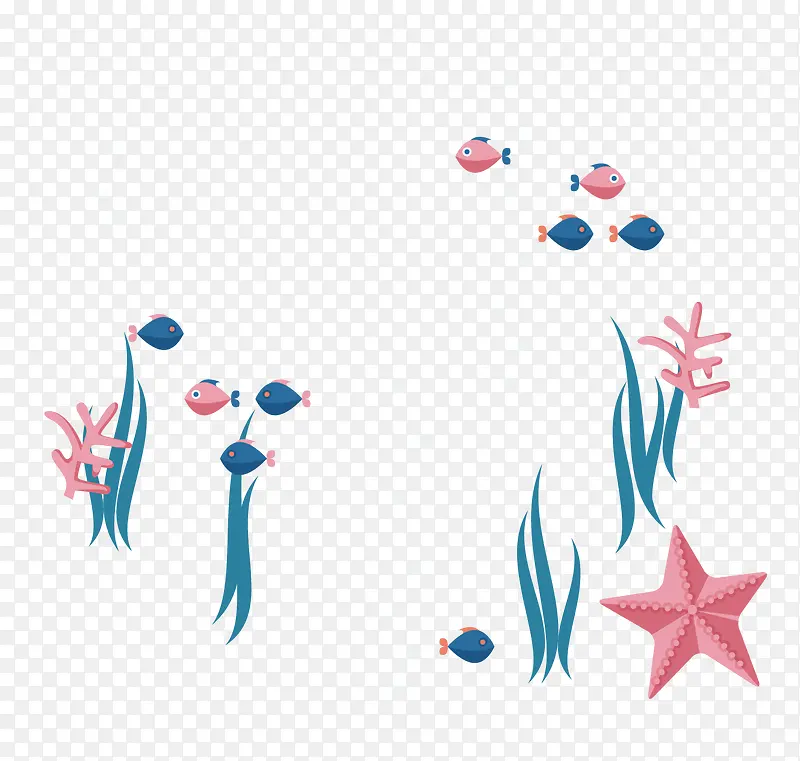 矢量海底珊瑚素材