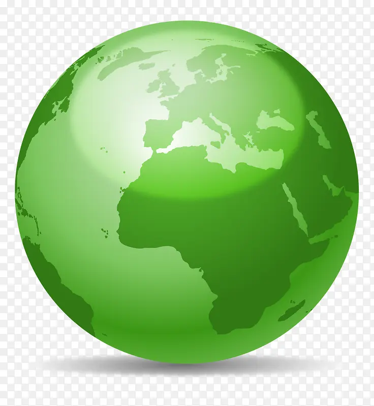 绿色环保地球矢量图