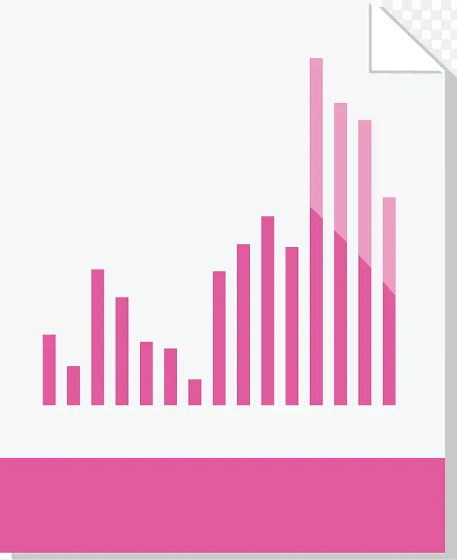 粉色页面柱状统计图