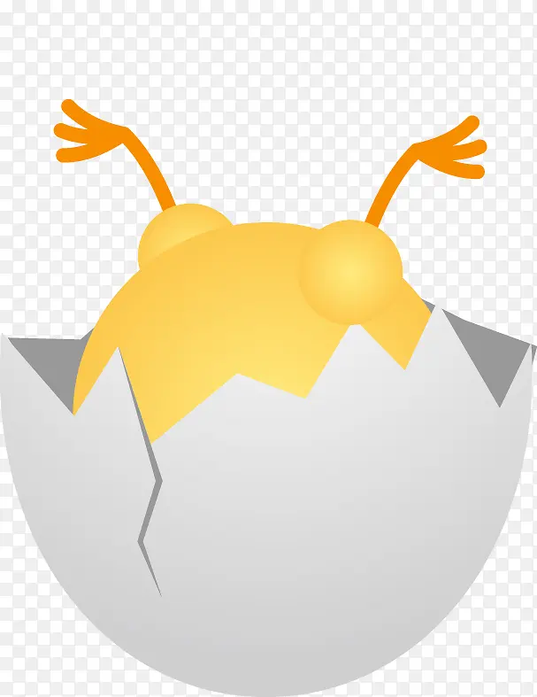 卡通可爱鸡蛋小鸡蛋壳破壳