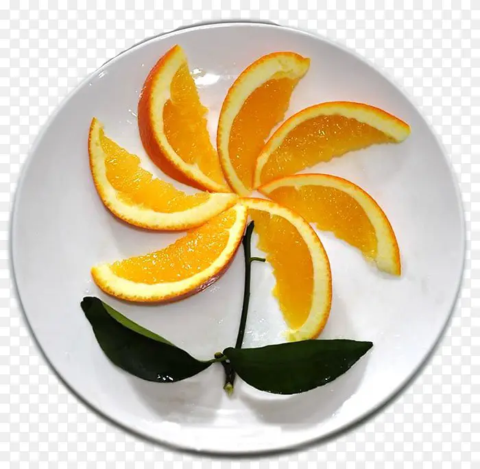 橙子花水果盘