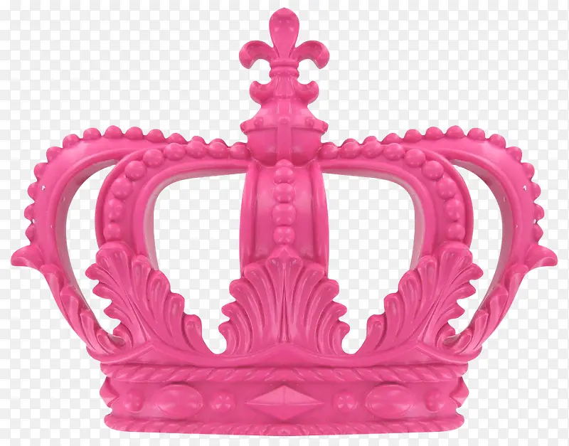粉色雕刻花纹皇冠