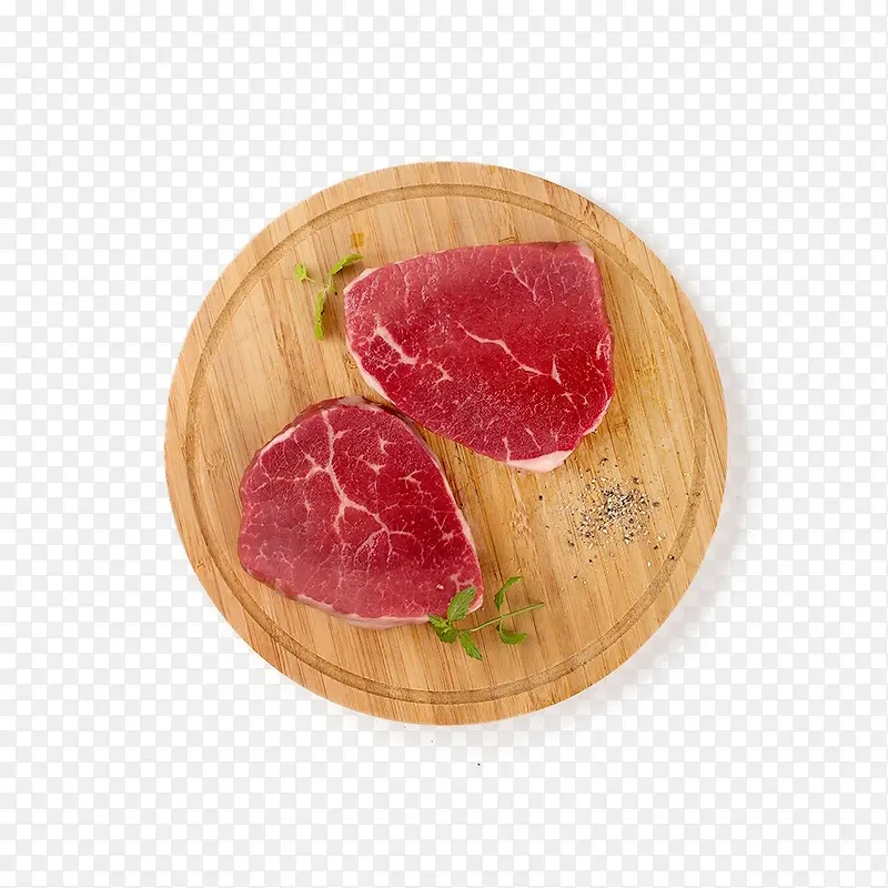 圆形木板肉