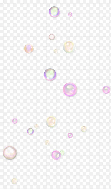 彩色气泡漂浮素材