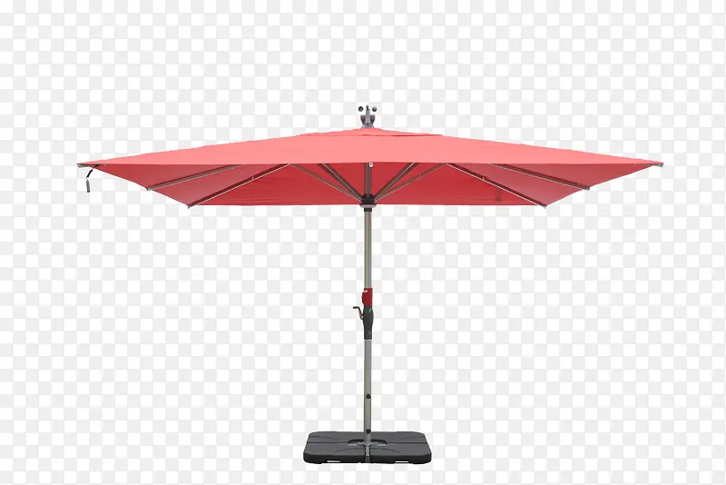 红色遮阳伞