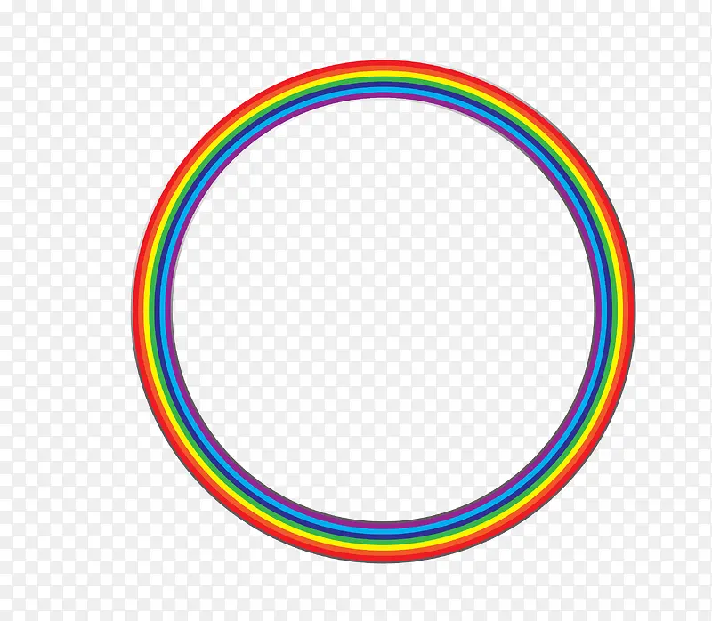 矢量彩虹色圆环装饰