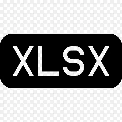 Xlsx文件类型矩形实心符号图标