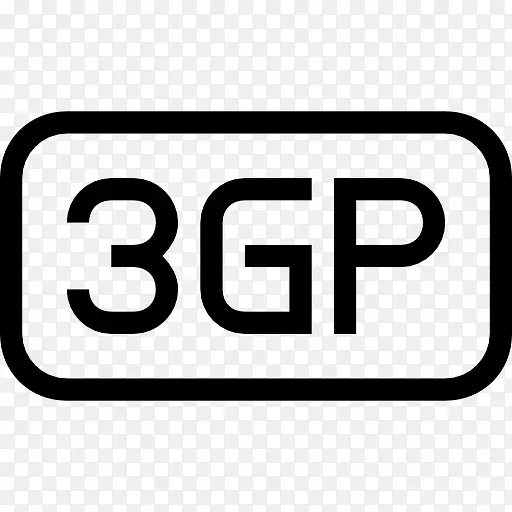 3gp圆角矩形轮廓界面符号图标