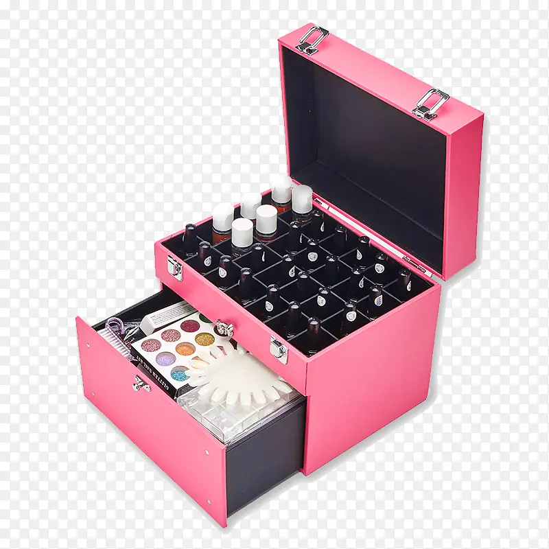 粉色美甲彩妆盒