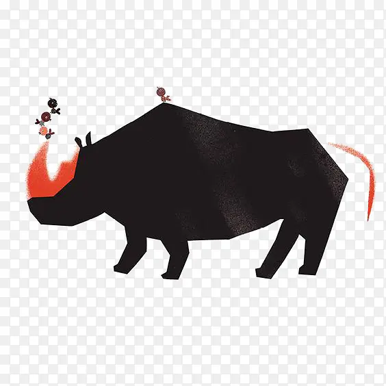 犀牛插画