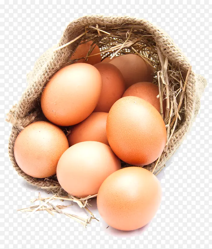 麻袋里的鸡蛋高清图片