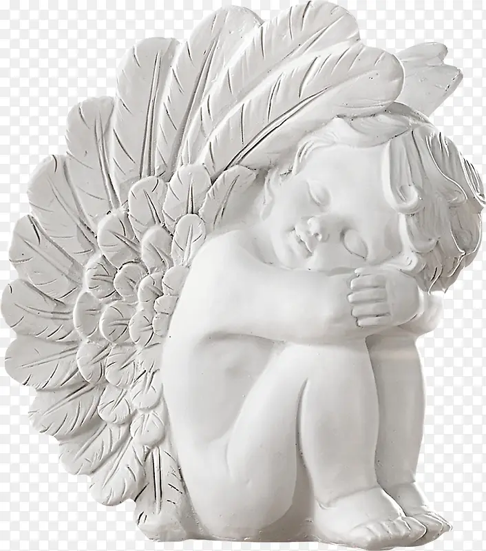 天使小孩雕塑