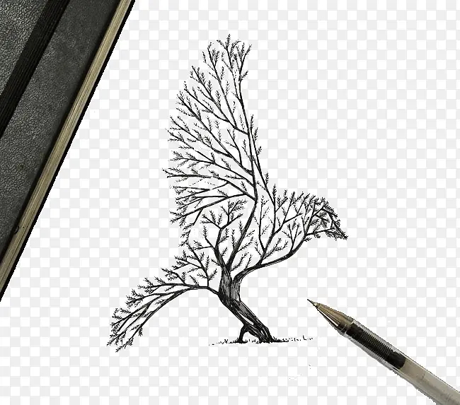 创意素描铅笔画鹰