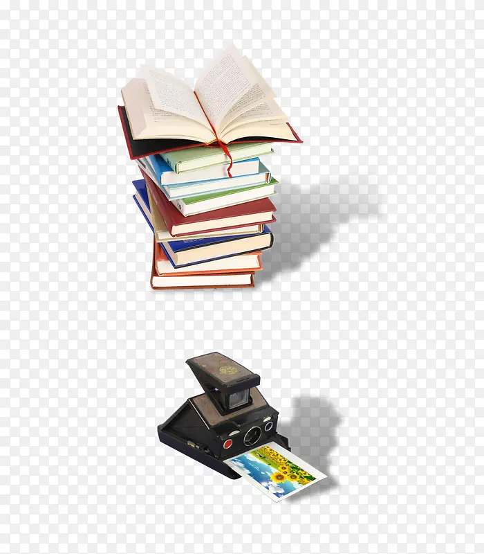 学生书本和打印机