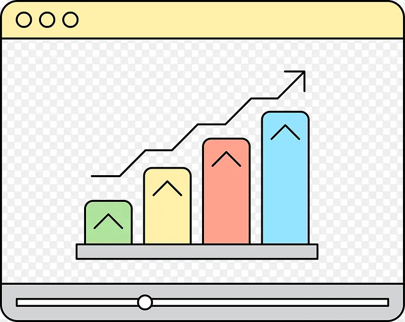 简约彩色价格走势矢量图