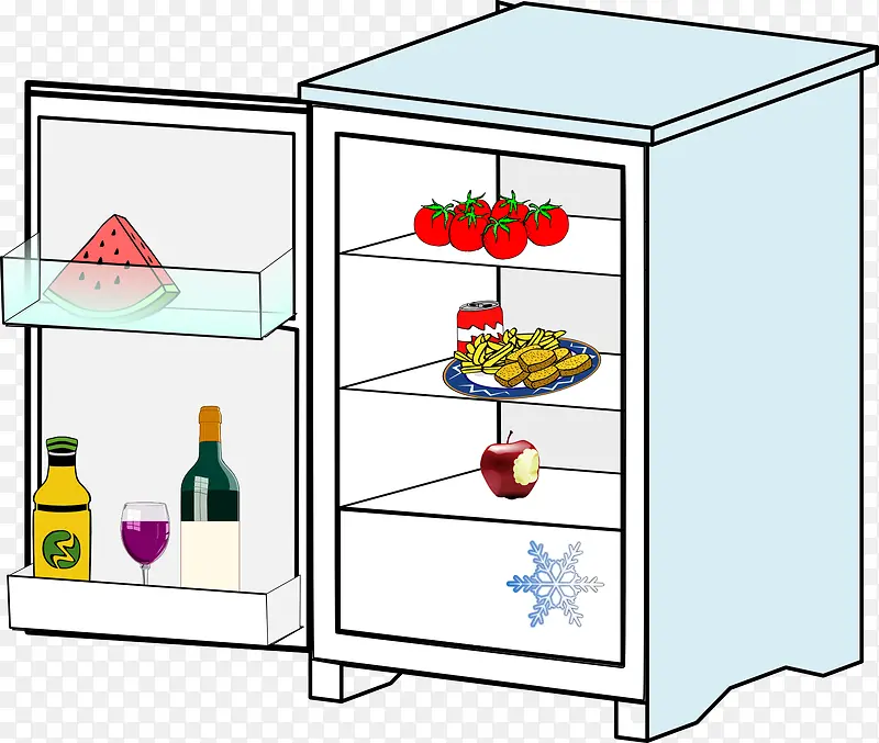多种水果冰箱