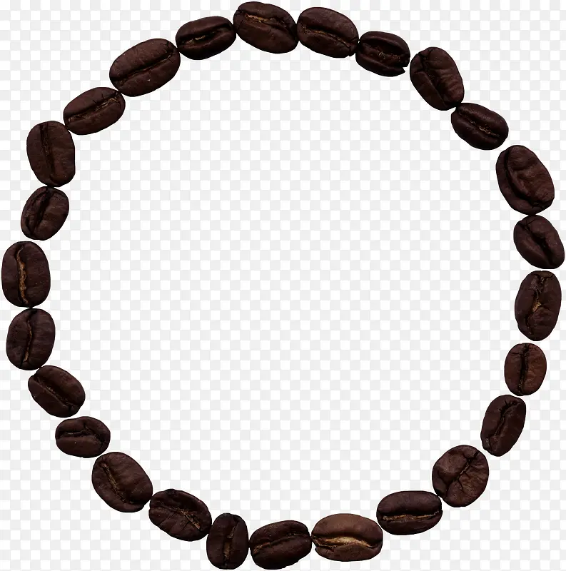 黑色咖啡豆圆环