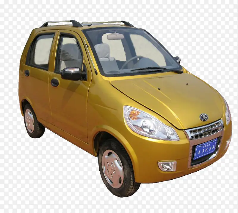 黄色电动汽车